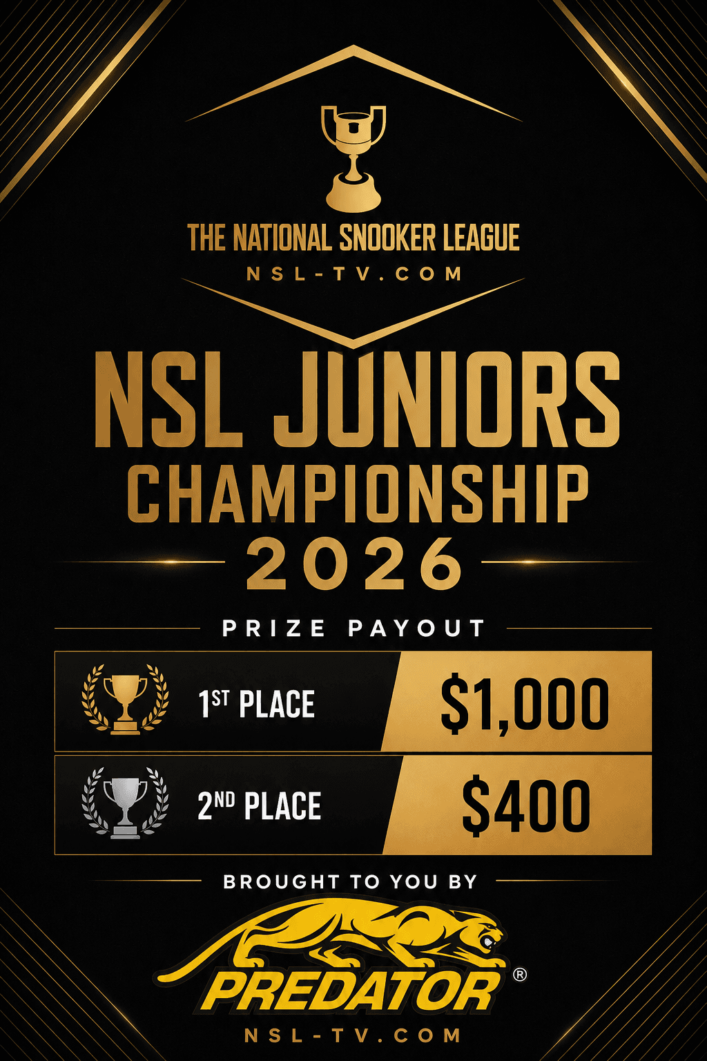 NSL Juniors Championship 2026 Prize Payout
